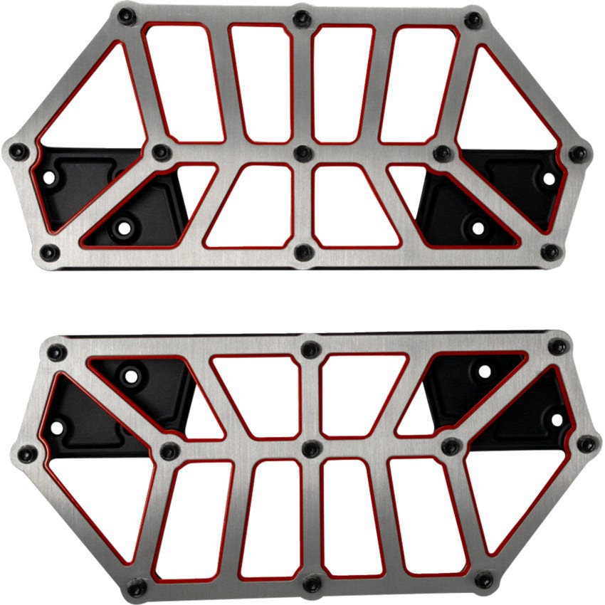 Kodlin Redline Black W/Red Accent NXL Driver Floorboards Harley 80-25 Touring