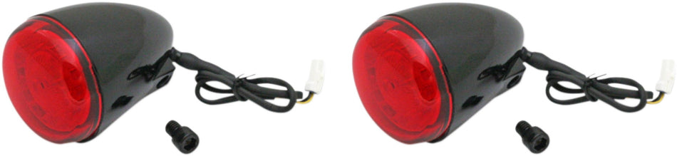 Custom Dynamics ProBeam Black Red LED Front Turn Signals 14-19 Indian