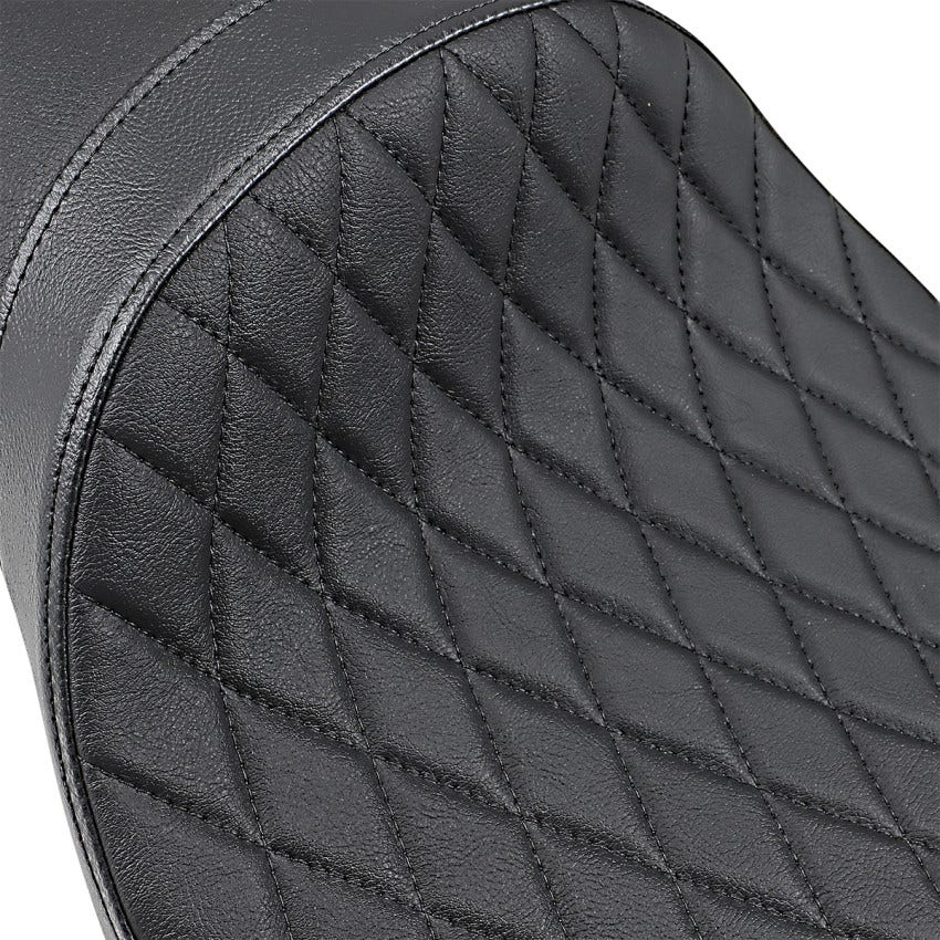 Drag Specialties Black Diamond Stitch EXT Predator Seat Harley 04-22 XL Models
