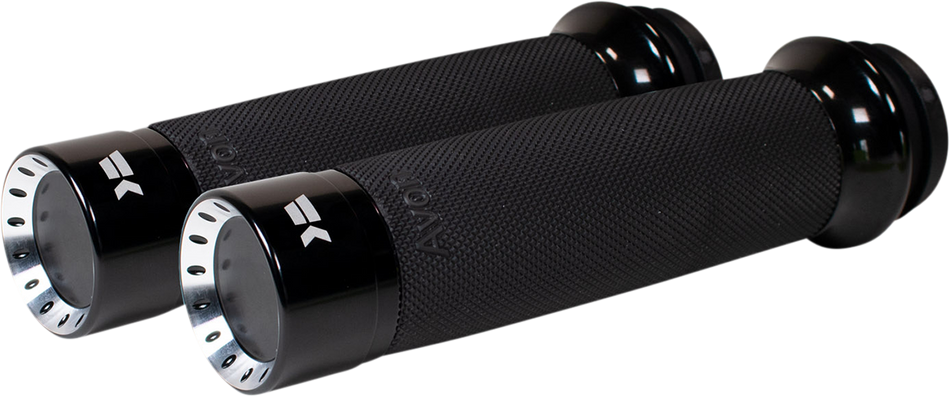 Khrome Werks Contour Grips for Harley & Custom Motorcycles w/ 1" Bars