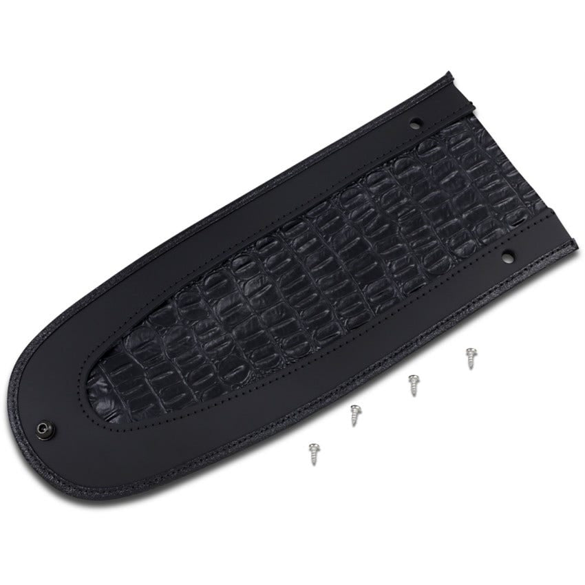 Drag Fender Skin W/Embossed Faux Gator Leather Center for Harley 05-17 Softail
