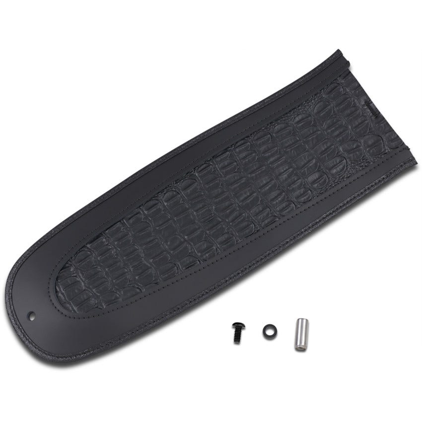 Drag Fender Skin W/Embossed Faux Gator Leather Center for Harley 84-05 FX/FL