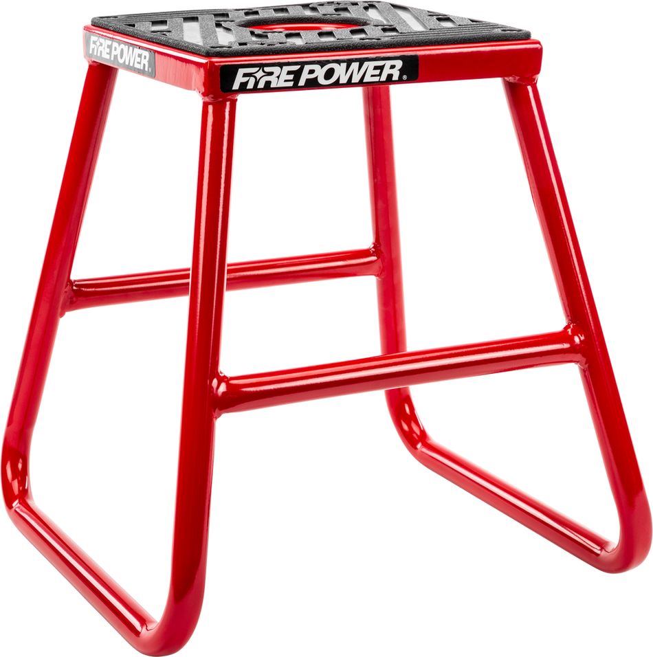 Fire Power Steel Moto Stand Red MX Off Road Non-Slip 16" Tall 61-0803
