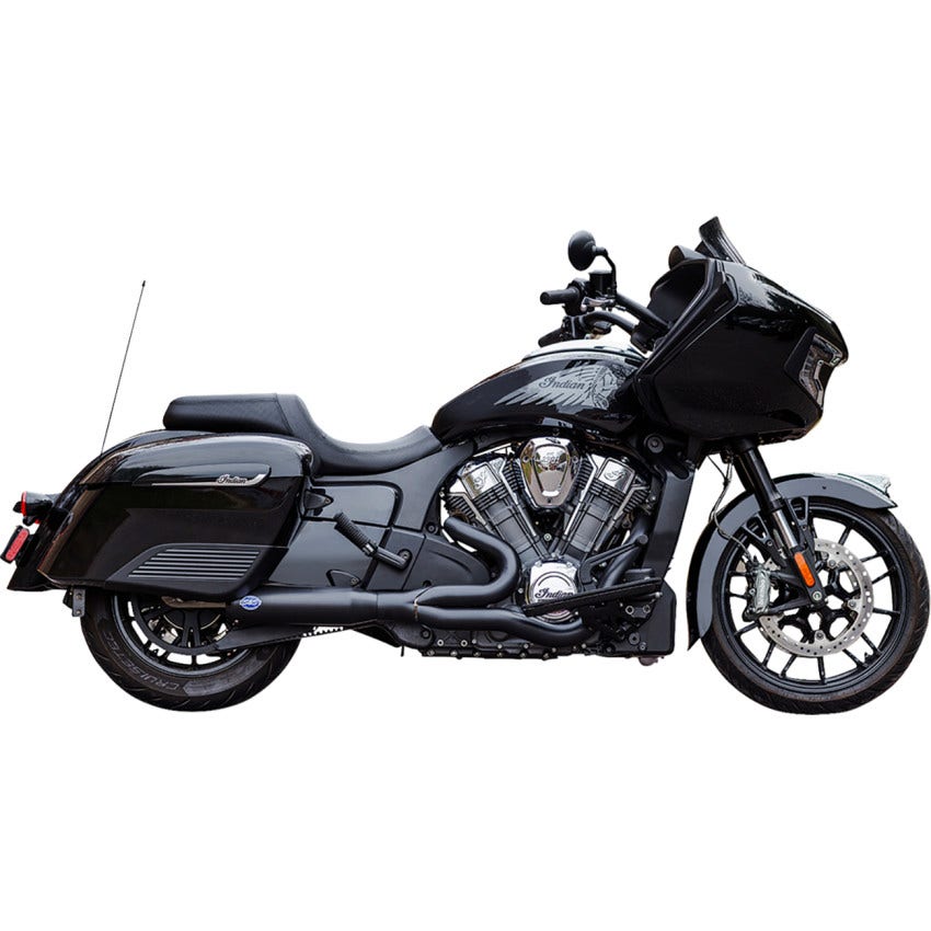 S&S Qualifier 2-Into-1 Black 50-State Exhaust System 4 Harley 19-23 Challenger