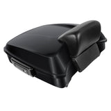 Hogworkz Chopped Tour Pack w/ Slim Backrest Black Hardware for Harley FLH '97-'24