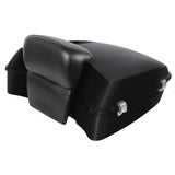 Hogworkz Chopped Tour Pack Slim Backrest Chrome Hardware for Harley FLH '97-'24