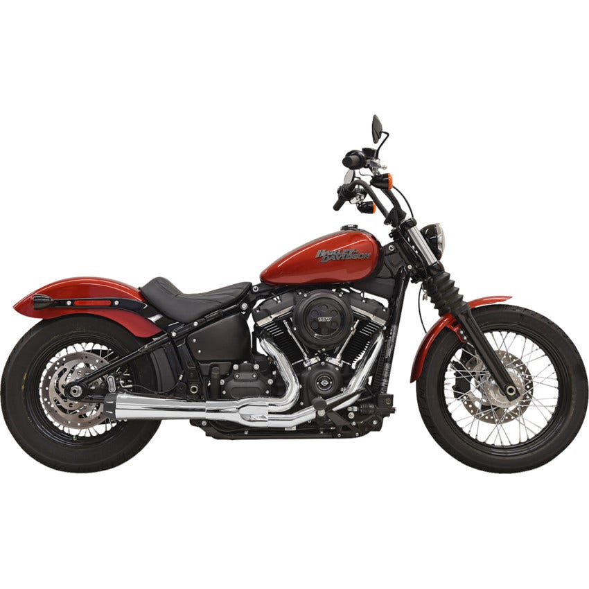 Bassani Road Rage 3 2-into-1 Chrome Exhaust System 4 Harley 18-23 Softail Models