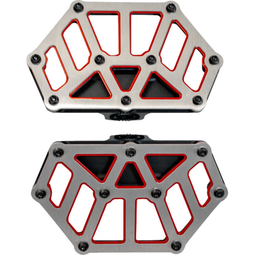 Kodlin Redline Black W/Red Accent NXL Mini Driver/Passenger Floorboards Harley