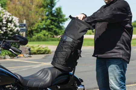 Kuryakyn 5223 Black Momentum Deadbeat Duffle Bag Luggage Harley Metric Cruiser