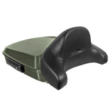 Hogworkz Chopped Tour Pack Full Backrest Black Hardware for Harley FLH '97-'24