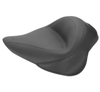 Mustang 76752 Seat Wide Black Vintage Solo Seat Harley Softail 12-16 FXS 11-13 FLS