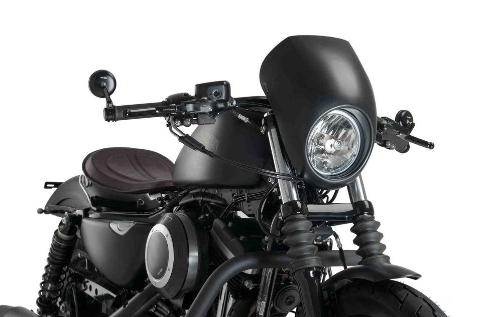 Custom Acces Free Spirit Semi-Fairing Matte Black Harley Sportster XL 883N 09-Up