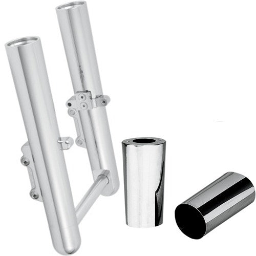 Arlen Ness Chrome Hot Legs and Fork Boot Slider Covers Package Touring FL 00-07