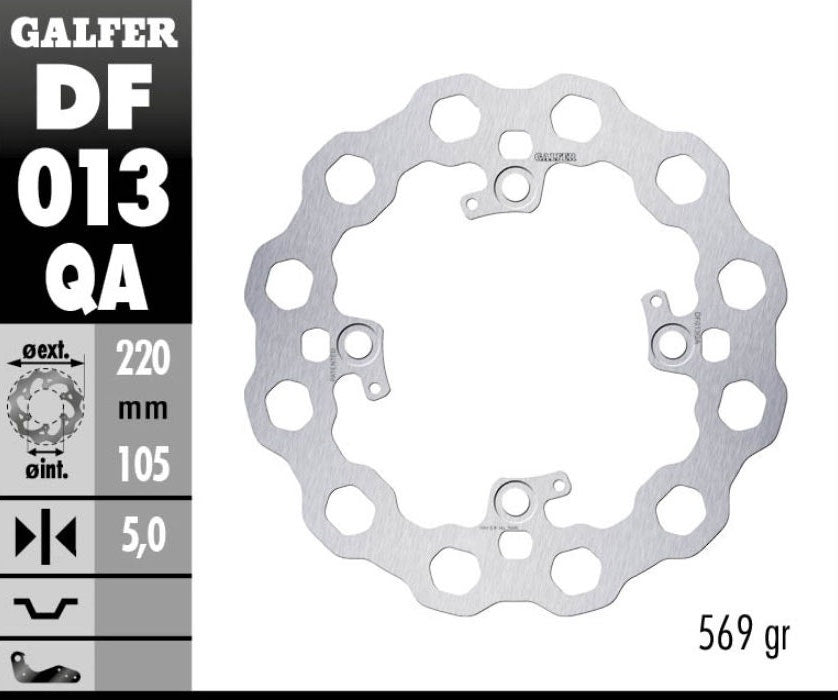 Galfer Cubiq Rear Brake Rotor Solid Disc DF013QA Honda CBR RR 600 1000 04-17
