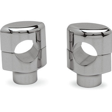 Drag 0602-0465 Chrome 1 1/2" Bar Big Buffalo 1.5" Risers Pair Metric Cruiser