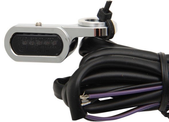 Drag 2040-2133 Chrome Smoke Lens LED Handlebar Marker Light 96-17 Harley FL FX XL 20402133