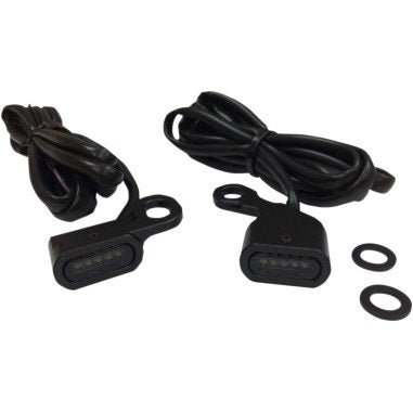 Drag 2040-2143 Black Smoke Lens LED Handlebar Marker Light 09-18 Harley FL FX 20402143