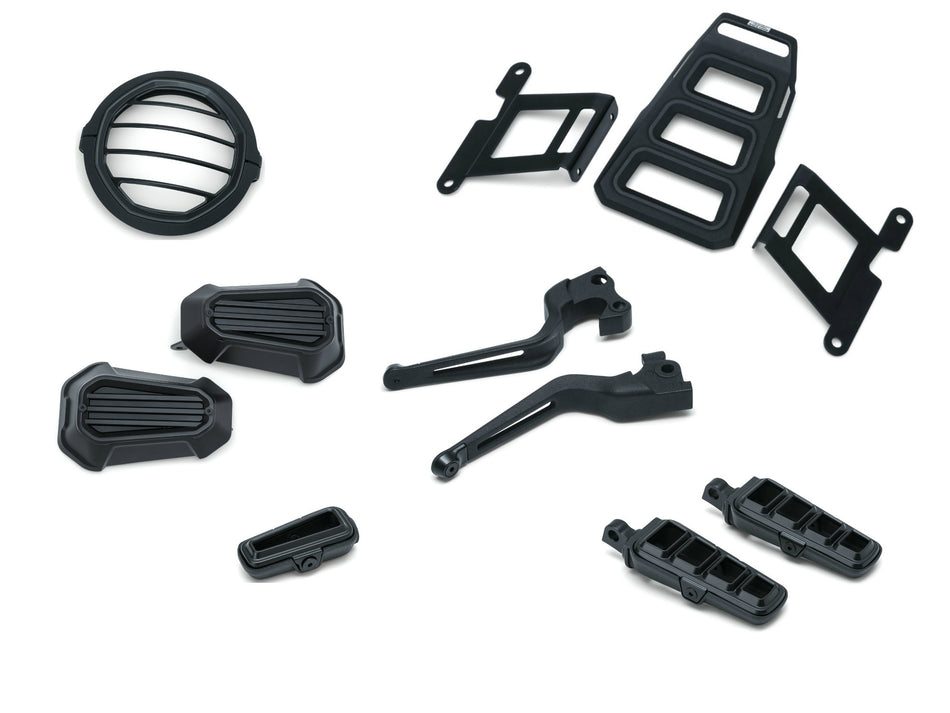 Kuryakyn Satin Black Complete Dillinger Product Kit for Harley Sportster XL