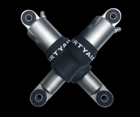 Dirty Air Aluminum SS Series Short Rear Shocks for Harley Touring
