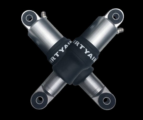 Dirty Air Aluminum SS Series Short Rear Shocks for Harley Touring