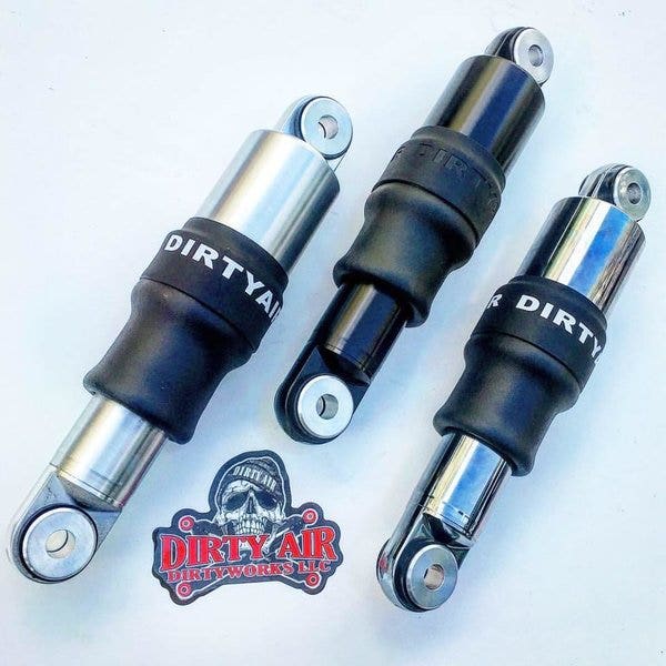 Dirty Air Aluminum SS Series Short Rear Shocks for Harley Touring