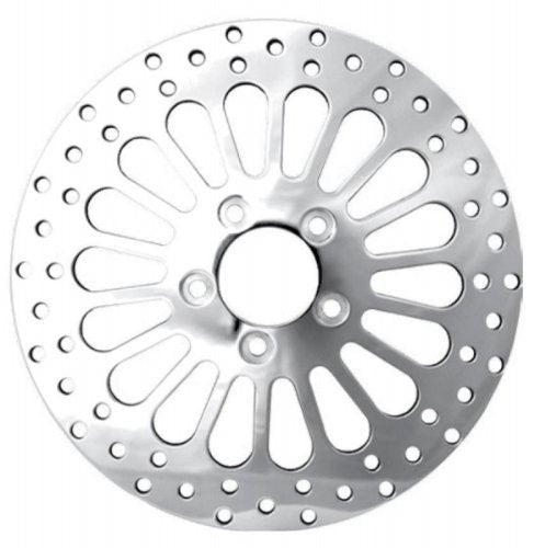 DNA Polished Super Spoke Single Rear 11.5 Disc Rotor 00-15 Harley Softail XL Dyna