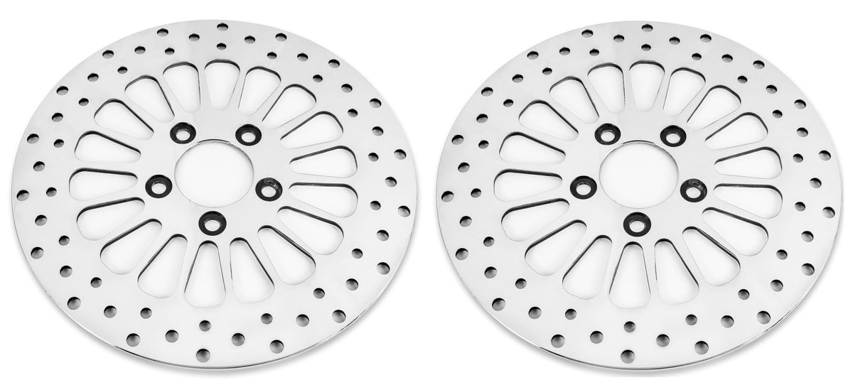 DNA Polished Super Spoke Single Front  & Rear 11.5 Disc Rotors Harley Softail Dyna XL | M-RT-2102