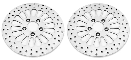 DNA Polished Super Spoke Single Front  & Rear 11.5 Disc Rotors Harley Softail Dyna XL | M-RT-2102