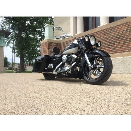 Native Custom Baggers 180/200 mm Wide Pitbull Pro Front Tire & Tree Kit for 84-13 FLH/T