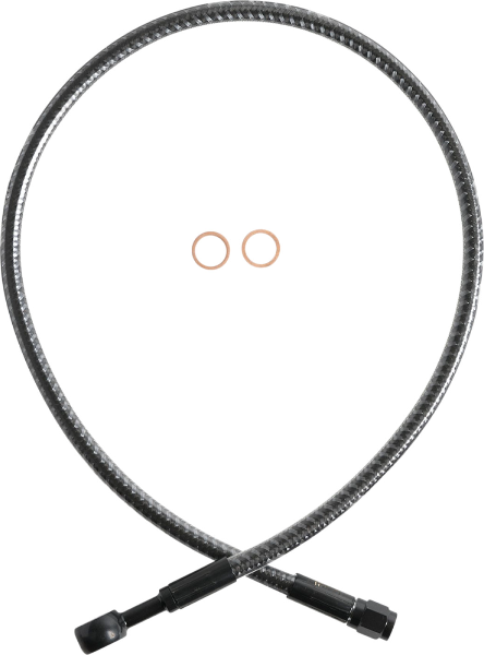 Magnum KARBONFIBR 25" Front Upper Brake Line Kit 180 Deg ABS Harley & Custom