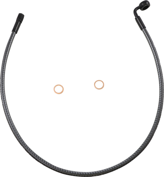 Magnum KARBONFIBR 28" Front Upper Brake Line Kit 90 Deg ABS Harley & Custom