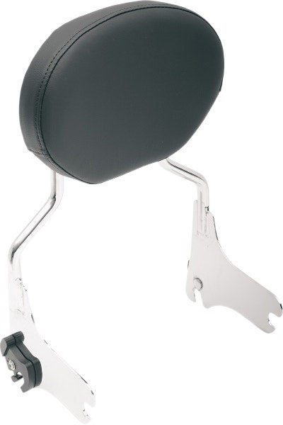 Drag Black Smooth Vinyl Oval Backrest Pad for Harley 97-22 Touring Models