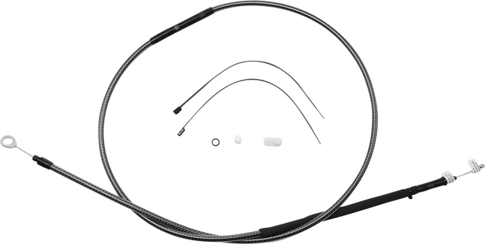 Magnum KARBONFIBR 72 11/16" High-Efficiency Polished Clutch Cable Harley 06-Up