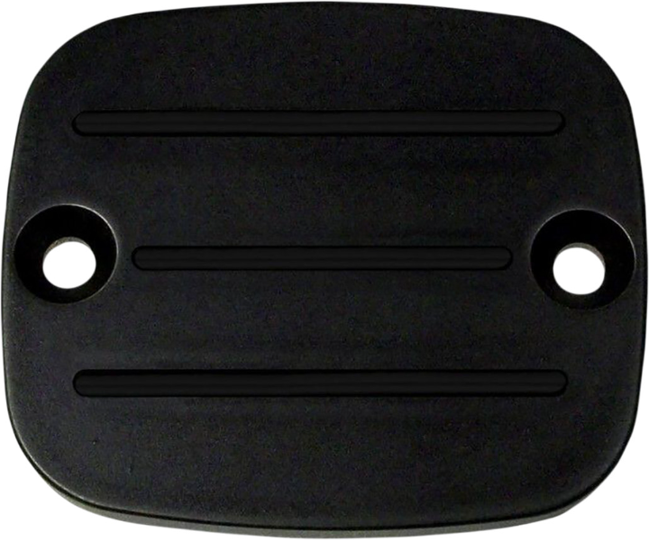 Accutronix C122-MB Black Master Cylinder Cover with Milled Lines Harley 96-08