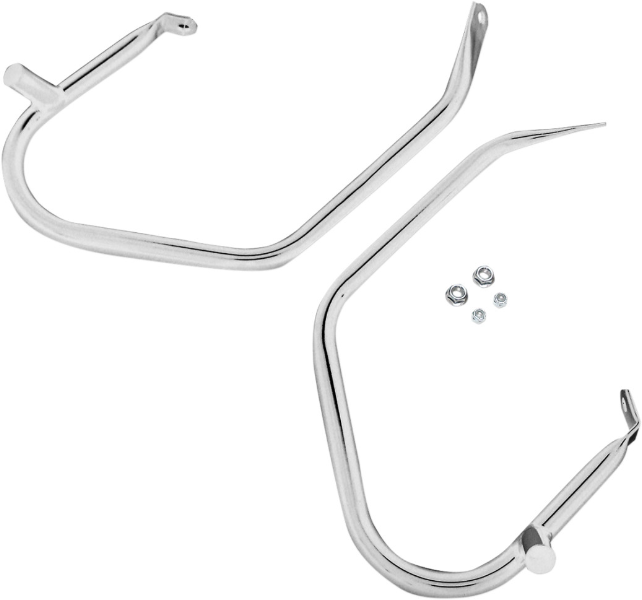 Drag Chrome Saddlebags Guards Support Kit Harley Touring FLH/T 97-08