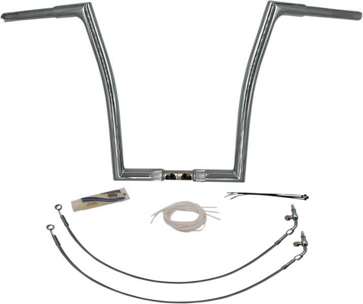 FBI Fat Baggers Chrome 1-1/4" EZ Install Flat Top 16" Handlebar Harley FLTR 15-20