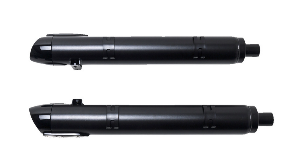 S&S Black Broadhead 4" Slash Slip On Mufflers Exhaust Indian Cheiftain 14-22