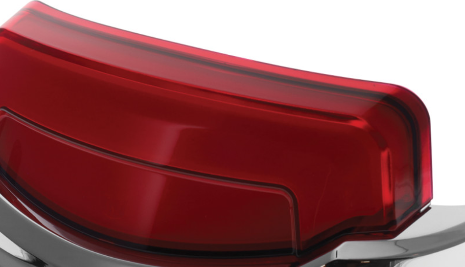 Kuryakyn 2966 Chrome Rear Red Lens LED Fender Tip Light for Harley 09-up FLH/T