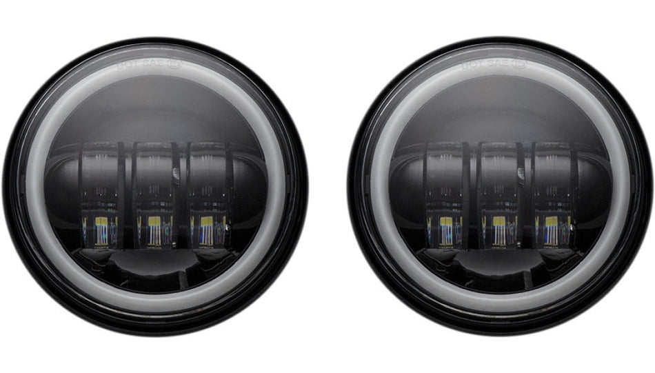 Custom Dynamics 4.5" Passing Lamps w/ Halo Harley & Indian Touring 05-20