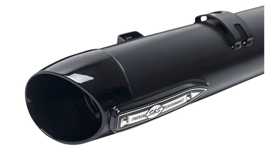 S&S Black Broadhead 4" Slash Slip On Mufflers Exhaust Indian Cheiftain 14-22