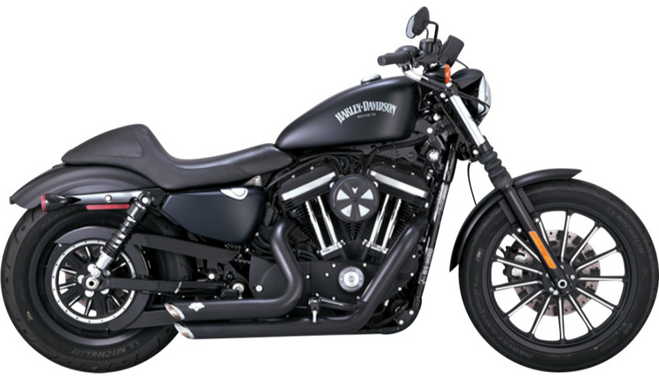 Vance & Hines 47329 Black Shortshots Staggered Exhaust for Harley Sportster XL 14-22