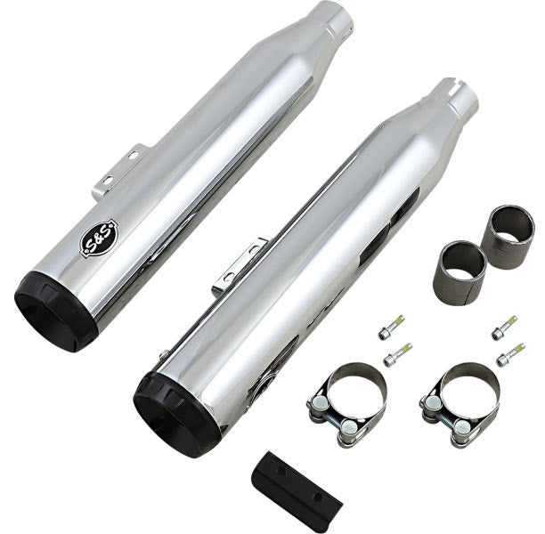 S&S Cycle Chrome Grand National 50 State Slip-On Mufflers Harley Softail 18-20