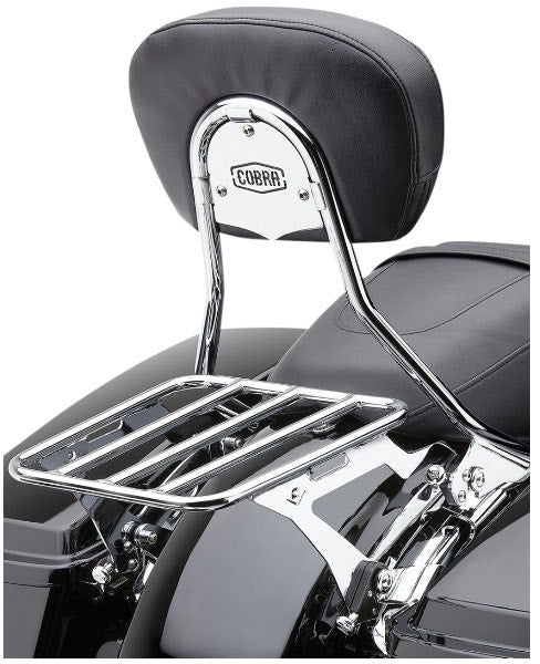 Cobra USA 602-2012 Chrome Detachable Passenger Backrest Harley Touring 97-08