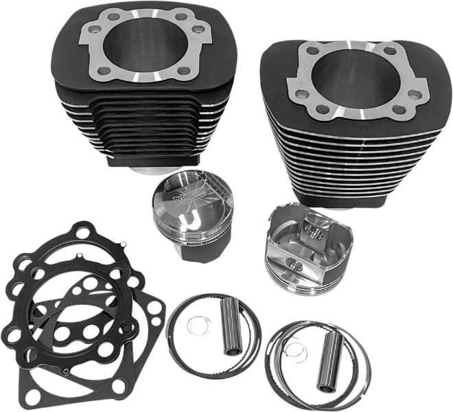 Revolution Performance 85" Black Bolt-On Big Bore Kit Domed Harley Evolution 84-99