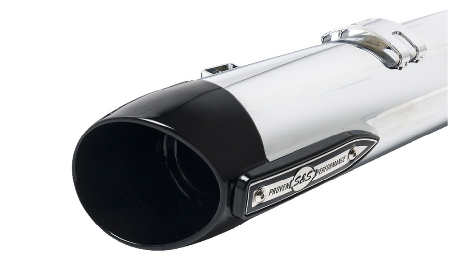 S&S Chrome Broadhead 4" Slash Slip On Mufflers Exhaust Indian Cheiftain 14-22