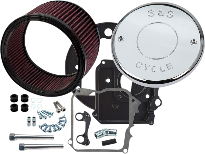 S&S 170-0294E Air Cleaner Kit Chrome Nostalgic Script Cover Indian Touring 14-Up