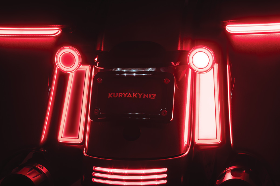 Kuryakyn 2953 Tracer Panel LED Lights Smoke Lens Harley FLHR/X FLTR 14-Up