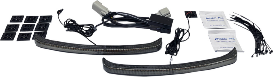Custom Dynamics Amber/White LED Dynamic Fender Lights Harley Tri Glide 14-Up