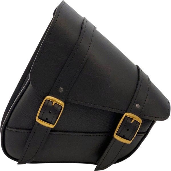 Willie & Max Black Swing Arm Bag Synthetic Leather Triangulated Swingarm Fit