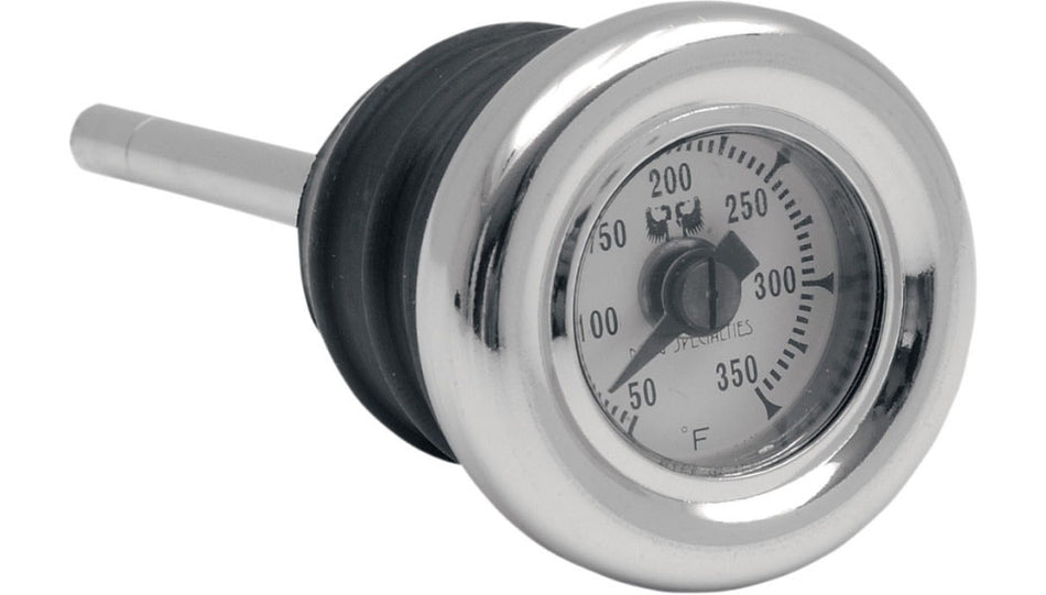 Drag Specialties Oil Plug w/ Temperature Gauge Harley Big Twin 84-00